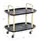 Hello Honey® Main + Mesa™ 2-Tier Modern Plastic and Metal Trolley